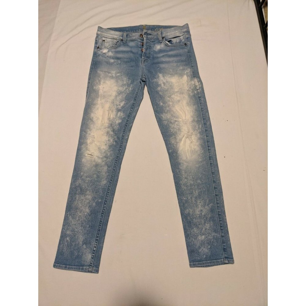 Women's 7 Seven For All Mankind Crop Josefina Skinny Boyfriend Blue Jeans Sz. 27